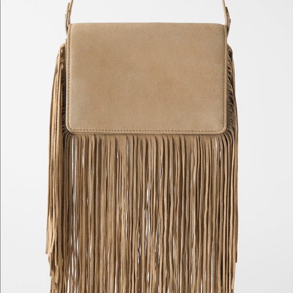 Zara Handbags - Zara leather fringe purse
